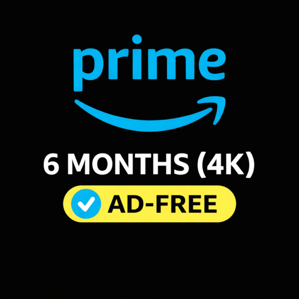 Prime Video – 6 Months (4K) Ad-Free